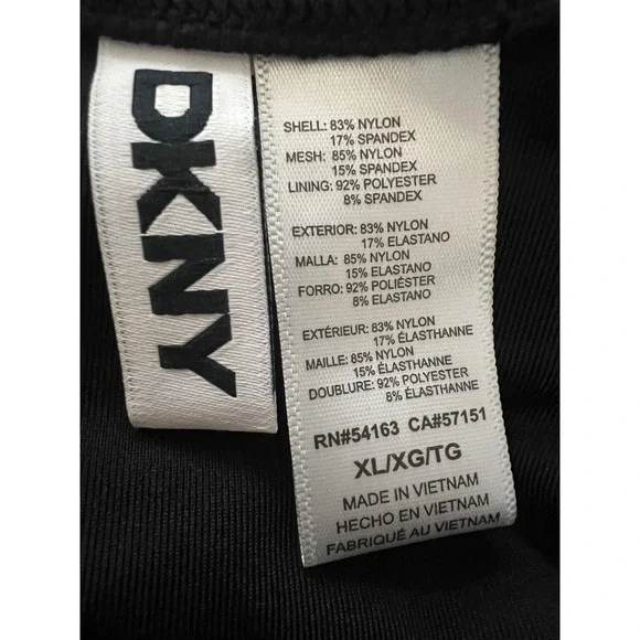 DKNY black one piece swimsuit plunge underwire tummy control Beach, island - Picture 5 of 9